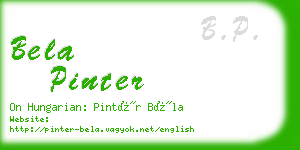 bela pinter business card